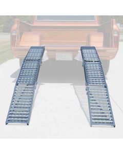 Loading Ramps - 6 Foot Steel, Tri-Folding, Arched, 1000 lbs. Capacity - Pair