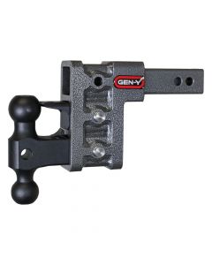 MEGA-DUTY, 2 Shank, 5 Drop 2,000 lb. TW 16,000 lb. Tow Capacity Hitch 2" and 2-5/16" Dual Ball and Pintle Lock