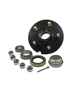 Trailer Hub Assembly 5 on 4-1/2" Bolt Circle, 1,750lb Capacity for 1-3/8" To 1-1/16" Tapered Spindles