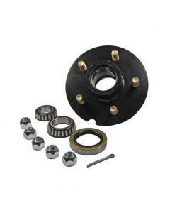 Trailer Hub Assembly 5 on 4-1/2" Bolt Circle, 1,750lb Capacity for 1-3/8" To 1-1/16" Tapered Spindles (H-1000-04-EZ) W/E-Z Lube Dust Cap