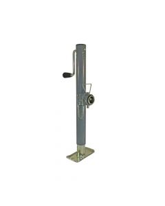 Bulldog Round Trailer Jack, Side Mount, 2,000 lbs. Lift Capacity, Side Wind, Weld-On, 15 in. Travel