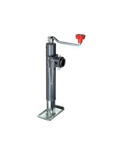 Bulldog Round Trailer Jack, Side Mount, 2,000 lbs. Lift Capacity, Top Wind, Weld-On, 10 in. Travel