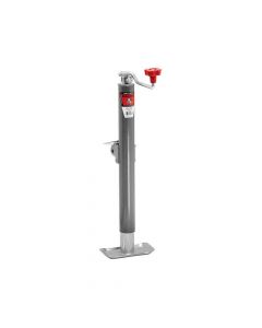Bulldog Round Trailer Jack, Side Mount, 2,000 lbs. Lift Capacity, Top Wind, Weld-On, 15 in. Travel