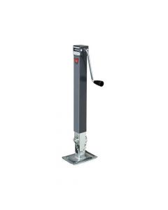 Bulldog Square Trailer Jack, No Mount, 8,000 lbs. Support Capacity, Side Wind, Weld-On, 15 in. Travel