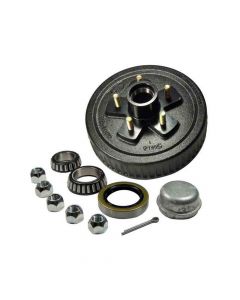 Trailer Hub and Drum Assembly 5 on 4-1/2" Bolt Circle, 1,750lb Capacity for Tapered Spindle