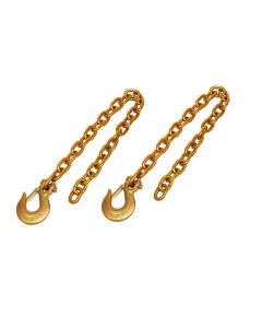 Pair of Heavy Duty Trailer Safety Chains with Latching Hooks - 26,400 lb. Capacity - 36"