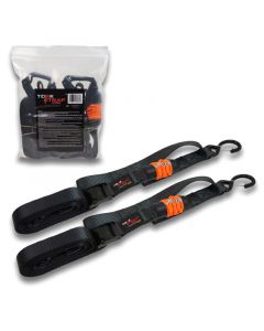 TorkStrap 1.5" Spring-Loaded 14 ft. Premiun Tie Down Strap Set,  2-Pack, 750 lb. Working Load