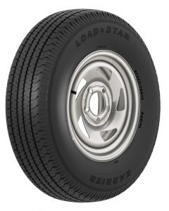 Trailer Tire & Wheel Assembly - 15" -  ST205/75 R15 Gray Directional Steel Wheel 5 on 4.5" - Karrier Load Star Tire