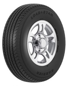 Trailer Tire & Wheel - 15IN - Silver Split Spoke Aluminum Wheel / 6 on 5.5 -  ST225/75 R15 - Load Range D - Karrier Load Star Tire