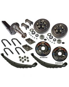 5,200 lb. Drop Axle Assembly with Hydraulic Brakes & 6-Bolt on 5-1/2 Hub/Drums - 89-1/2 Inch Hub Face