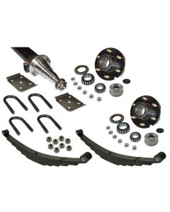 6,000 lb. Straight Axle Assembly with Brake Flanges & 6-bolt on 5-1/2 Hubs - 74 Inch Hub Face