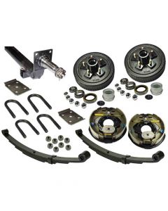 3,500 lb. Drop Axle Assembly with Electric Brakes & 5-Bolt on 4-1/2 Inch Hub/Drums - 88 Inch Hub Face