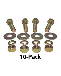 10-Pack Pintle Hook Mounting Bolt Kit - 1/2" Grade 8 Bolts, Nuts, Washers