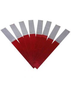 20-Pack Conspicuity Reflective Red and White Tape Strips
