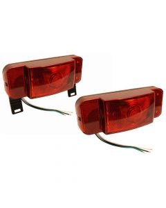 Optronics One LED Low Profile Combination RV Tail Lights - Pair - Black Base