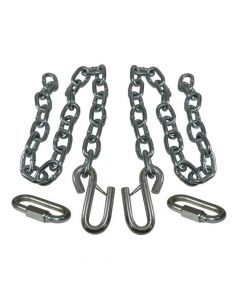 Safety Chains with Wire Latches with 3/8 Inch Quick Links