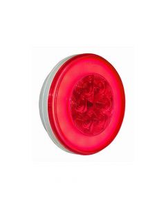 LED GloLight Tail Light - 4 Inch Round - Red Lens