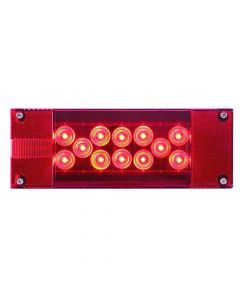 LED low profile combination tail light, passenger (right) side, Red