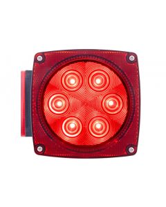 Waterproof LED Combination Tail Light, Driver Side with License Illuminator