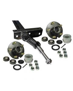 2,000 lb. Torsional Axle Assembly with 5-Bolt on 4-1/2 Inch Hubs