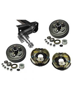 3,500 lb. Torsional Axle Assembly with Electric Brakes & 5-Bolt on 4-1/2 Inch Hub/Drums