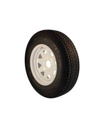 14 inch Trailer Tire and Spoked Wheel Assembly