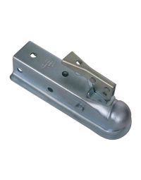 Ram Straight Tongue Coupler 3,500 lb. capacity 2 inch Ball Size, 2-1/2 inch Channel, Durable Zinc Finish