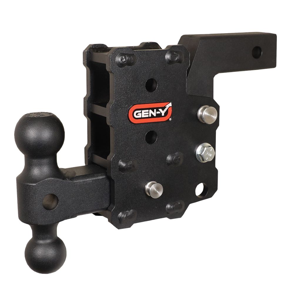 GEN-Y HITCH PHANTOM Flip 2 Shank 6 Drop 1.2K TW 12K Hitch & GH-044 Versa-Ball Mount