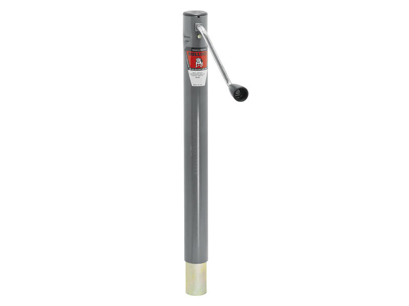 Round Trailer Jack, No Mount, 2,000 lbs. Lift Capacity, Side Wind, Weld-On, 15 in. Travel