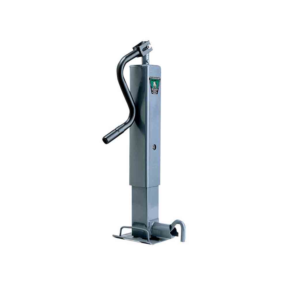 Bulldog Square Tube Trailer Jack - 12,000 lbs. Support Capacity, Topwind, 12-1/2 Inch Travel - Non Spring Return