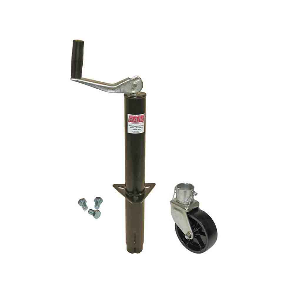 A-Frame Trailer Jack with Wheel and Mounting Hardware