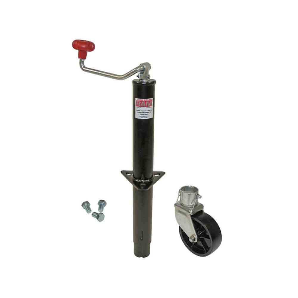 Ram A-Frame Trailer Jack 5,000 lb Support, 3,000 Lift Capacity, with Wheel and Mounting Hardware