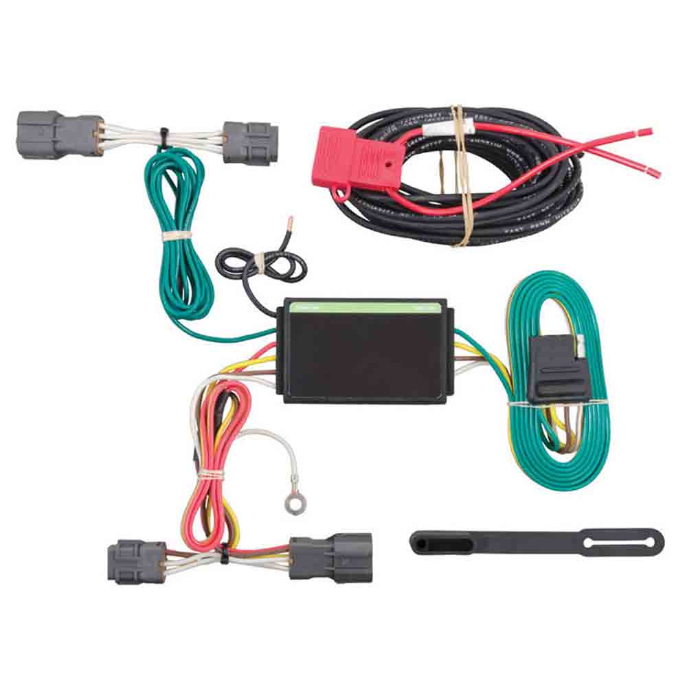 Rigid T-Connector Custom Wiring Harness, 4-Way Flat Output, Select Kia Rondo, Soul