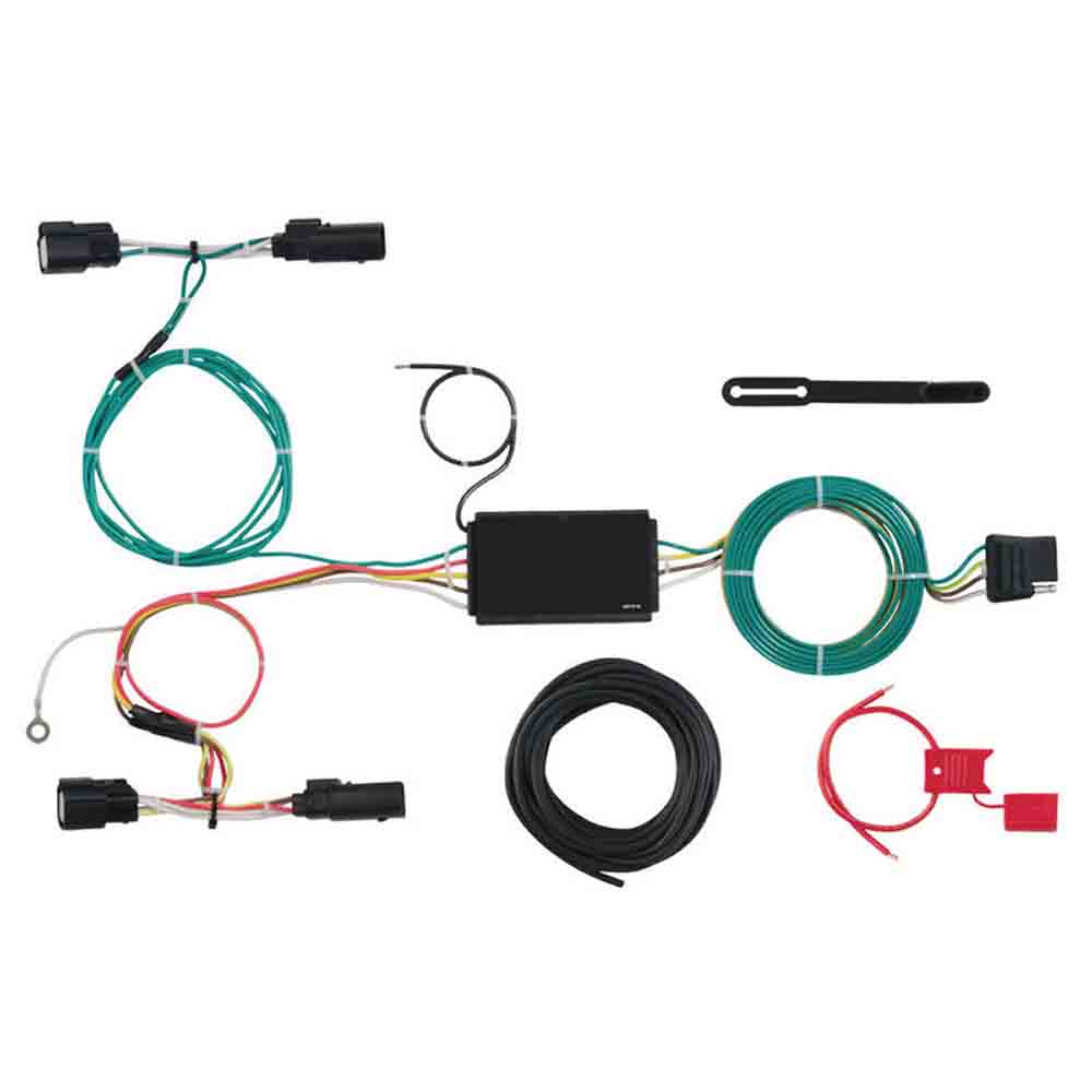 Rigid T-Connector Custom Wiring Harness, 4-Way Flat Output, Select Ford Focus Hatchback