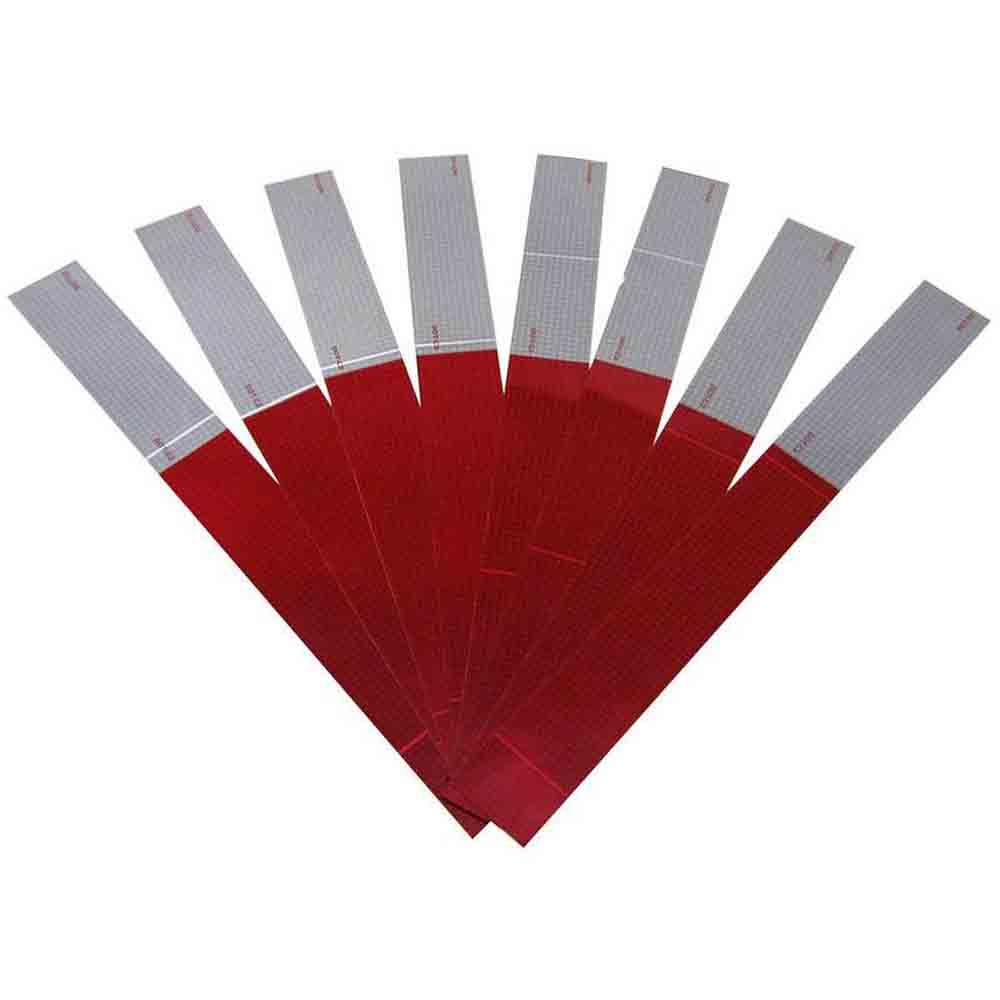 20-Pack Conspicuity Reflective Red and White Tape Strips