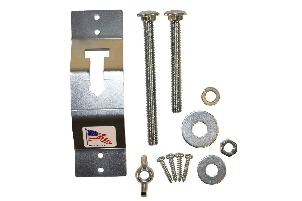 Enclosed Trailer Spare Tire Wall Mount Carrier Kit, USA Made, Complete Hardware Set (RHTC-40)