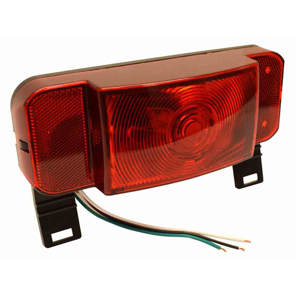 Optronics LED Combination Stop/Tail/Turn Light with License Illuminator- Driver Side, Black Base