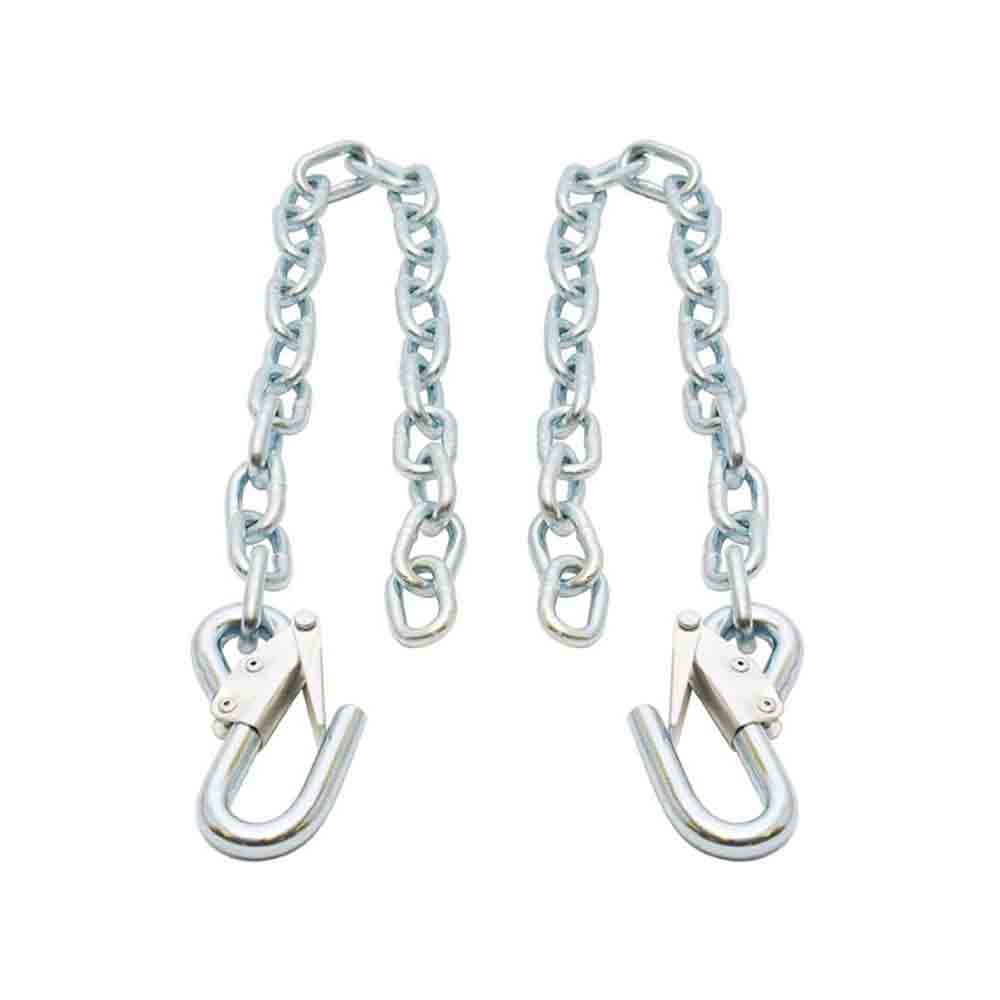 Trailer Safety Chains with Spring Loaded Safety Latches - Class II - 3,000 lb. Capacity - 30