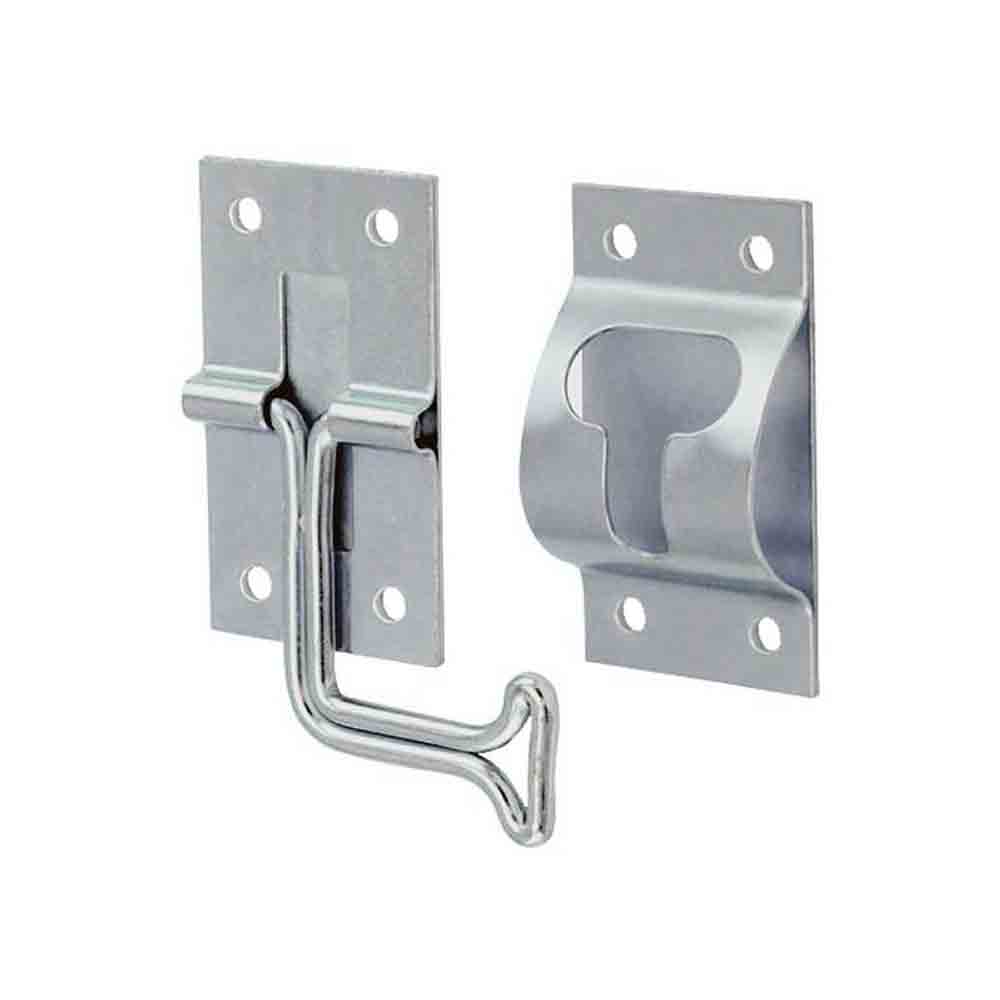 90 Degree Wire Door Holder with 2 Inch Arm - Zinc Plated