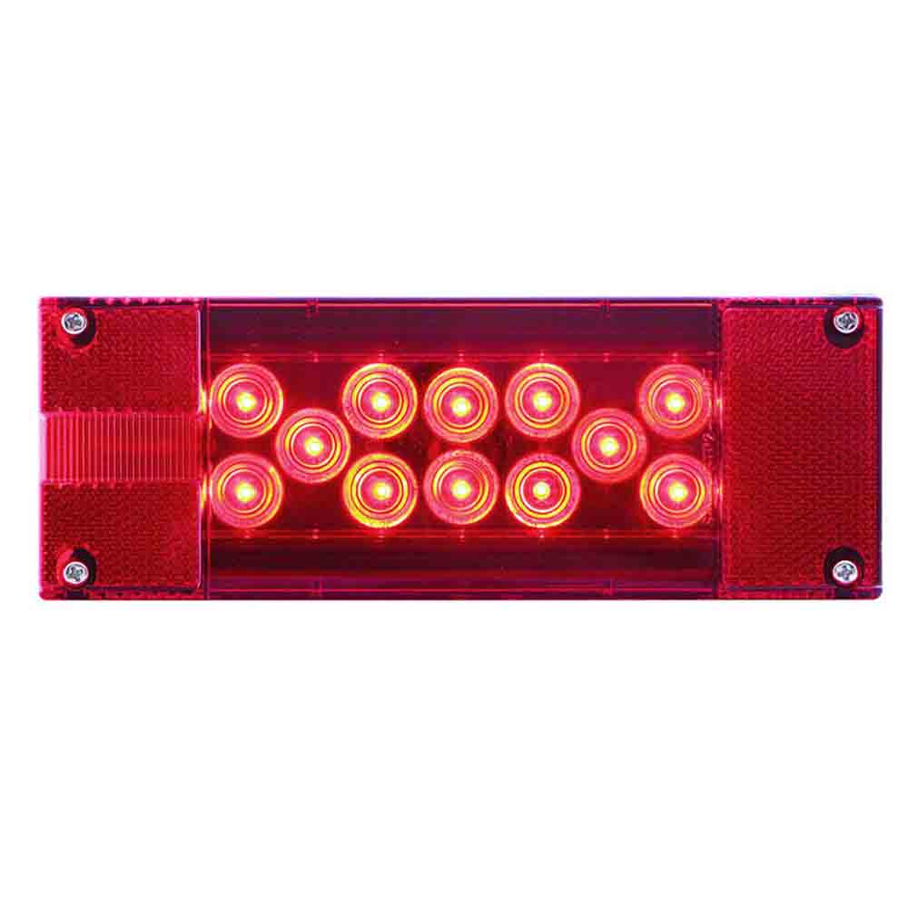 LED low profile combination tail light, passenger (right) side, Red