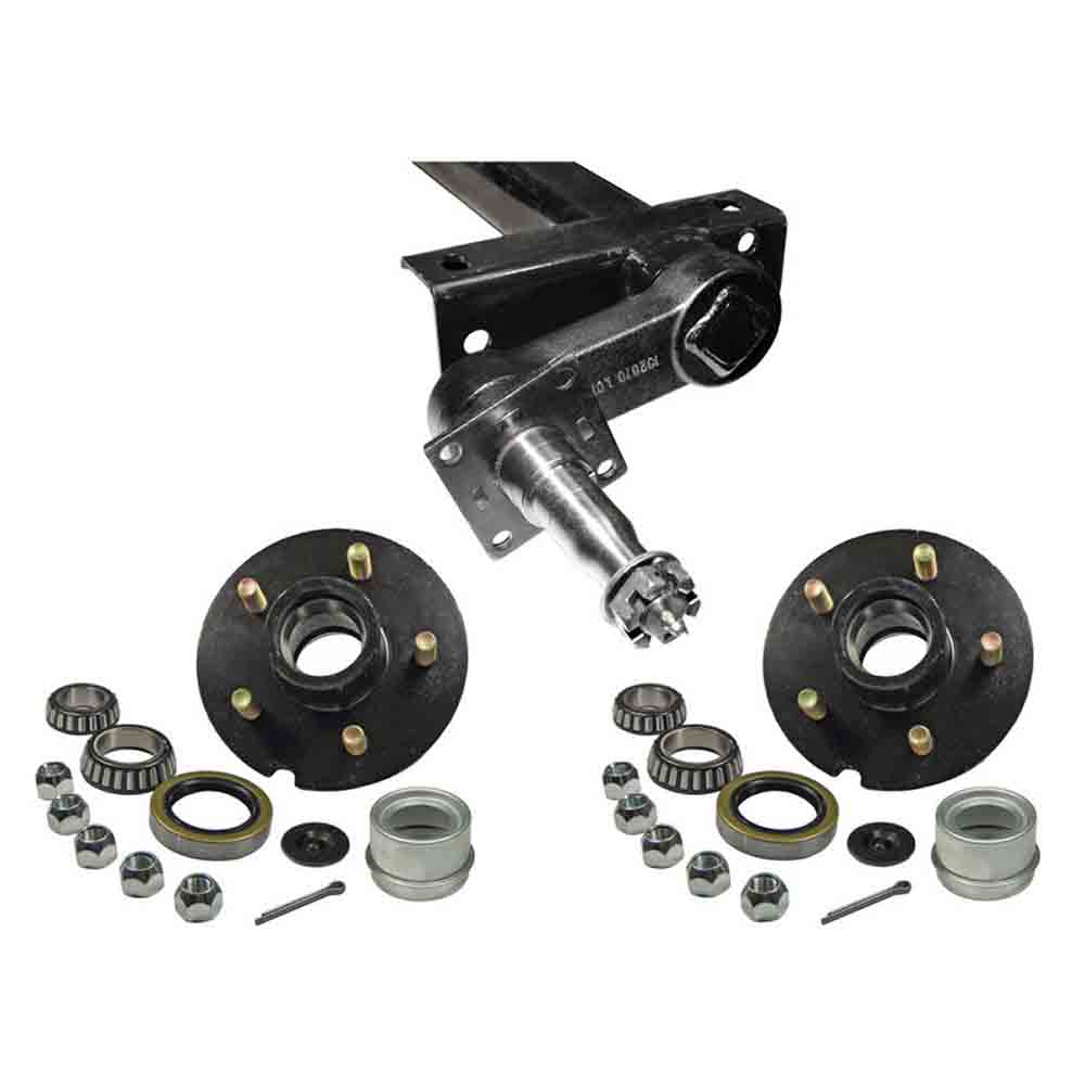 3,500 lb. Torsional Axle Assembly withBrake Flanges & 5-Bolt on 4-1/2 Inch Hubs