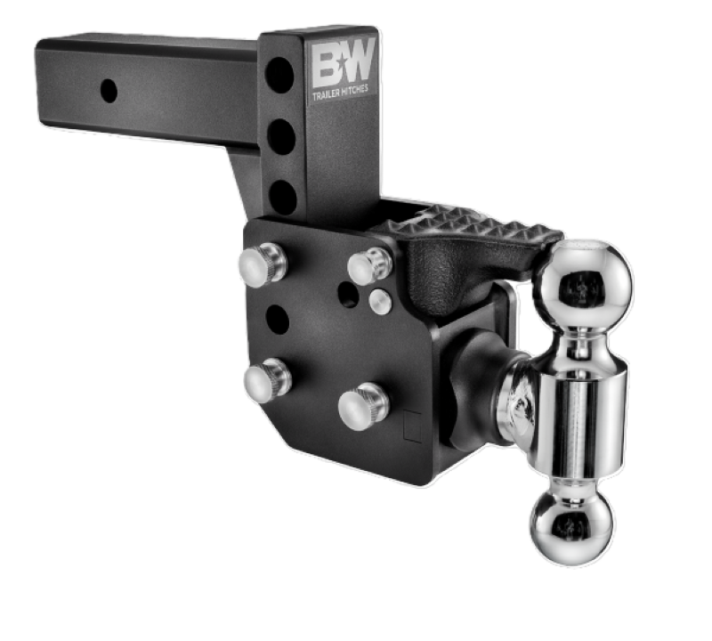 B&W Tow & Stow Combination Pintle / Ball Mount for 2-1/2 Inch Receivers - Up to 6-1/2 Inch Drop