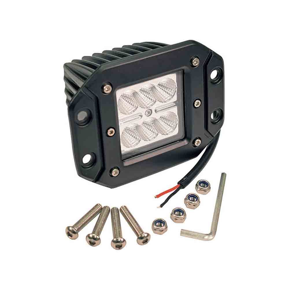 Recessed Flange-Mounted 6-LED Flood Light