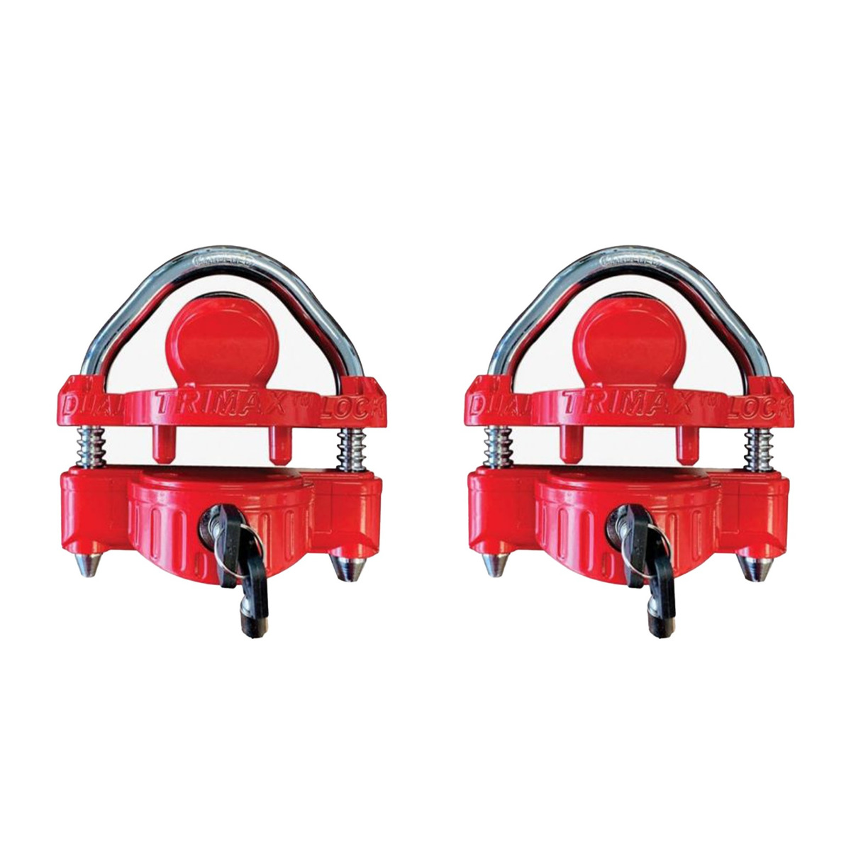 Two-Pack Keyed-Alike Universal Coupler Locks with 1/2 Inch Shackle