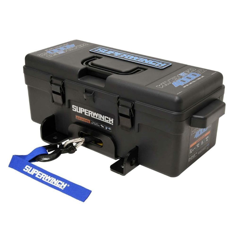 SuperWinch (1140232) Winch2Go SR - Synthetic Rope Winch, 4,000 lbs. Pull Capacity