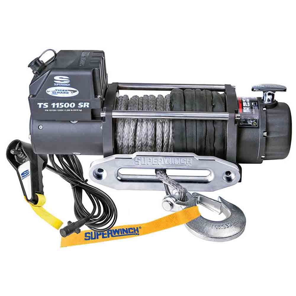 Superwinch (1511201) 11,500 lbs. Capacity Tiger Shark Series, Synthetic Rope Winch - Model TS11500SR